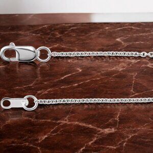 1.0 mm 20" 10kt White Gold Diamond Cut Cable Chain